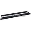 Патч-панель Kingda 19", 24xRJ45, STP, кат.5E, 0.5U, организатор (KD-PP41-STP-C5e-24P-0.5U)