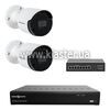 Комплект видеонаблюдения на 2 камеры 5MP (Ultra AI) GreenVision GV-IP-K-W80/02 (LP23687)