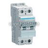 Автоматический выключатель Hager 2P 10kA D-20A 2M (NDN220)