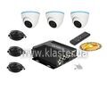 Комплект видеонаблюдения  для транспорта CarVision MDVR004 Kit-3x