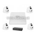 Комплект відеоспостереження на 4 камери GreenVision GV-IP-K-W70/04 3MP (LP22861)