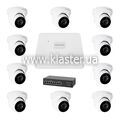 Комплект видеонаблюдения на 9 камер GreenVision GV-IP-K-W77/09 5MP (LP23194)