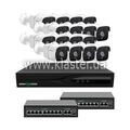 Комплект видеонаблюдения GreenVision на 16 камер GV-IP-K-W88/16 5MP
