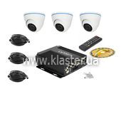 Комплект видеонаблюдения  для транспорта CarVision MDVR004 Kit-3x