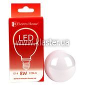 LED лампа ElectroHouse "шар" E14 P45 8W (EH-LMP-12612)