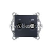 TV/SAT Розетка концевая Schneider графит (SDN3401670)
