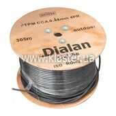 Мережевий кабель Dialan FTP Cat 5E 4PR CCA 0,48 PE Outdoor 305 м (002698)