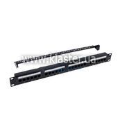 Патч-панель Kingda 19", 24xRJ45, UTP, Cat.5E, 1U, организатор (KD-PP07-UTP-C5e-24P)