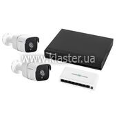 Комплект видеонаблюдения на 2 камеры GreenVision GV-IP-K-W60/02 5MP (Lite) (LP19729)