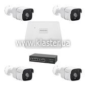 Комплект видеонаблюдения на 4 камеры GreenVision GV-IP-K-W75/04 5MP (LP23192)