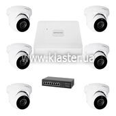 Комплект видеонаблюдения на 6 камер GreenVision GV-IP-K-W76/06 5MP (LP23193)