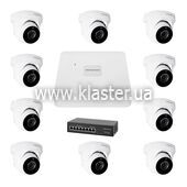 Комплект відеоспостереження на 9 камер GreenVision GV-IP-K-W77/09 5MP (LP23194)