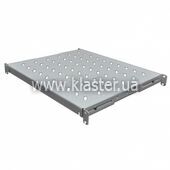 Полка CMS 19" 400мм, перф, сталь, 1,5мм, серая (UA-SH4-400G)