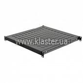 Полка CMS 19" 550мм, перф, сталь, 1,5мм, черная (UA-SH4-550B)