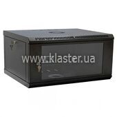Комутаційна шафа CMS 4U 600х400х284 L-type скло акрил чорний (UA-MGSW1L44B)
