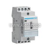 Контактор Hager з ручним керуванням 25A, 4НЗ, 230В (ERC426)
