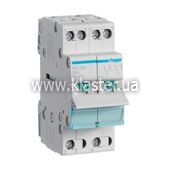 Перемикач введення резерву Hager I-0-II із загальним виходом зверху 2-підлога 32А/230В (SFT232)