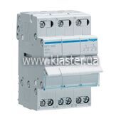 Перемикач введення резерву Hager I-0-II із загальним виходом зверху 3-підлога 40А/400В (SFT340)