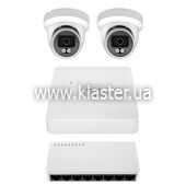 Комплект видеонаблюдения GreenVision на 2 камеры GV-IP-K-W100/2 6MP