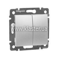 Перемикач на 2 напрямки 2х кл. Legrand Valena алюм. (770108)