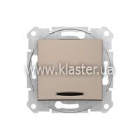 Вимикач 1-кл. з підсвічуванням Schneider Sedna титан (SDN0400368)