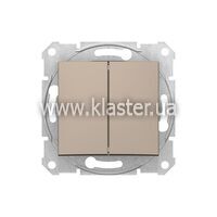Перемикач 2-кл. Schneider Sedna титан (SDN0600168)