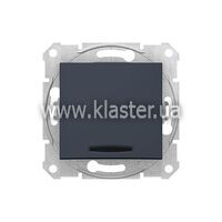 Переключатель 1-кл. с подсветкой Schneider Sedna графит (SDN1500170)