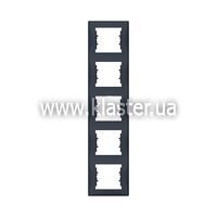 Рамка 5-местная вертикальная Schneider Sedna графит (SDN5801570)