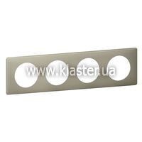 Рамка Legrand Celiane 4 поста грін перкаль (066714)