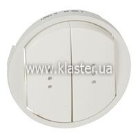 Лицевая панель с индикацией Legrand Celiane 2-кл белый (068004)