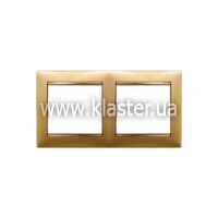 Рамка Legrand Valena 2 пости матове золото (770302)