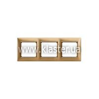 Рамка Legrand Valena 3 пости матове золото (770303)