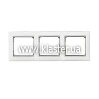 Рамка Legrand Valena 3 поста белый/серебро (770493)