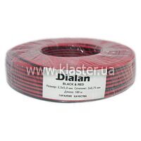 Акустичний кабель Dialan CCA 2x0,75 мм червоно-чорний ПВХ 100 м (002122)