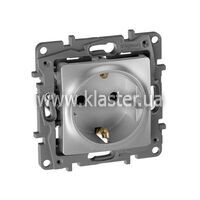 Розетка Legrand Etika 2к+З алюміній (672421)