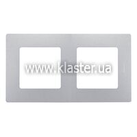 Рамка Legrand Etika 2 пости алюміній (672552)