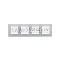 Рамка Legrand Etika 4 поста алюминий (672554)