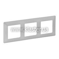 Рамка Legrand Valena Life 3 поста алюминий (754133)