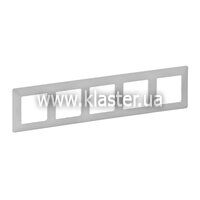 Рамка Legrand Valena Life 5 постів алюміній (754135)