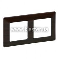 Рамка Legrand Valena Life 2 поста темное дерево (754172)