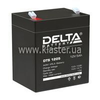 Аккумулятор Delta DTS 1205, 12 В, 5 Ач, AGM