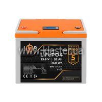 Аккумулятор LogicPower LiFePO4 LCD 24V 52Ah (BMS 60A/30А) пластик (LP20889)