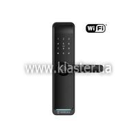 Розумний дверний біометричний замок SEVEN LOCK SL-7767BFW black (врізна частина 6068 auto close)