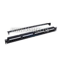 Патч-панель Kingda 19", 24xRJ45, UTP, Cat.5E, 1U, организатор (KD-PP07-UTP-C5e-24P)
