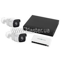 Комплект видеонаблюдения на 2 камеры GreenVision GV-IP-K-W60/02 5MP (Lite) (LP19729)