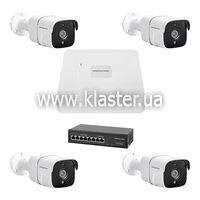 Комплект відеоспостереження на 4 камери GreenVision GV-IP-K-W75/04 5MP (LP23192)
