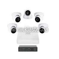 Комплект відеоспостереження на 5 камер GreenVision GV-IP-K-W82/05 5MP (LP29480)