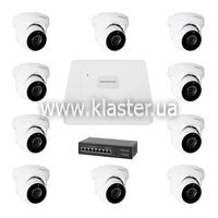 Комплект відеоспостереження на 9 камер GreenVision GV-IP-K-W77/09 5MP (LP23194)