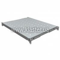 Полиця CMS 19" 400мм, перф, сталь, 1,5мм, сіра (UA-SH4-400G)