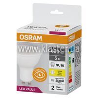 Лампа LED Osram PAR16 5W/830 GU10 110D UAValue 35 (4058075689510)
